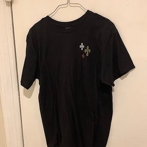 Octobers Very Own OVO Tee Shirt Black with OVO triple logo, Size Large